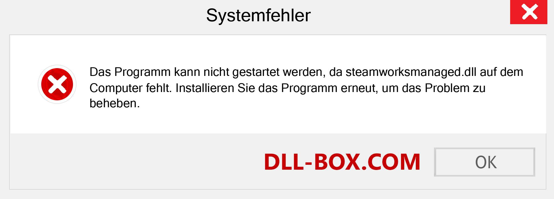 steamworksmanaged.dll-Datei fehlt?. Download für Windows 7, 8, 10 - Fix steamworksmanaged dll Missing Error unter Windows, Fotos, Bildern